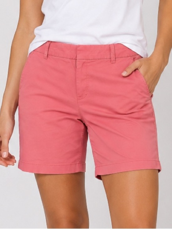 J. Crew Pants - J.Crew Women’s Faded Red Chino Bermuda Shorts Size 6 Stretch